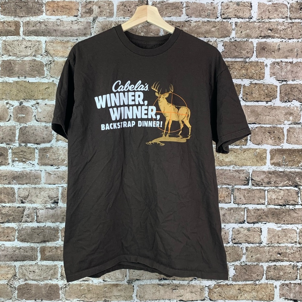 Cabela’s Deer Mens T-Shirt Size Large Brown